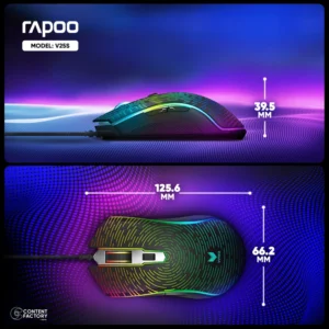 ماوس گیمینگ رپو مدل V25S با سیم - تصویر 7